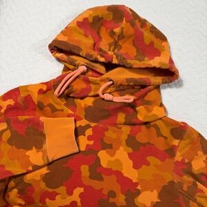 Scotch Soda Amsterdam‎ Couture Camo Hoodie Sweatshirt Orange Red Brown Size S